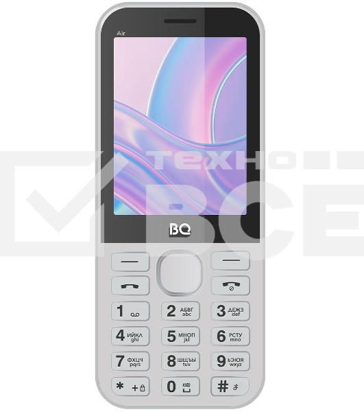 Мобильный телефон BQ 2843 Air серебристый