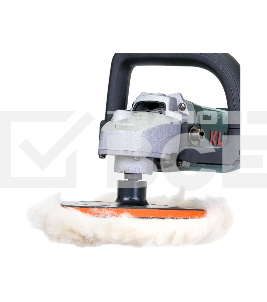 Профессиональная полировальная угловая машина KLPRO KLPJ42180 (1400вт, 3300 об/мин, 230мм, шерстяной войлок в комплекте)