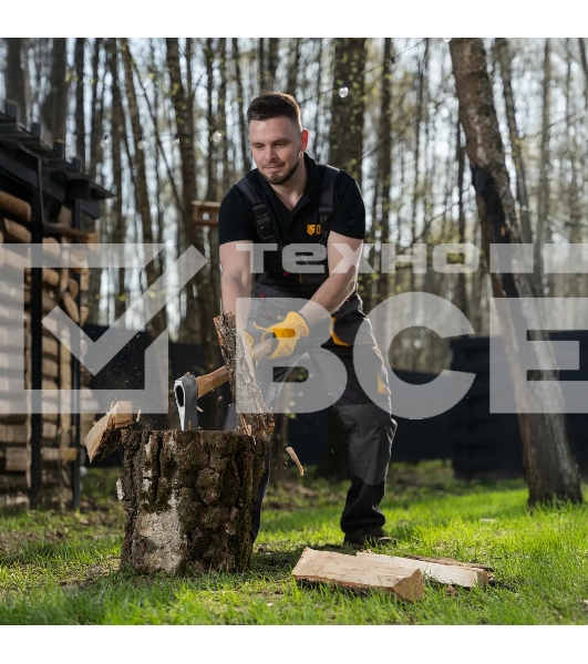 Топор кованый Denzel 1360 г, американский тип, буковая рукоятка, 700 мм, EFP