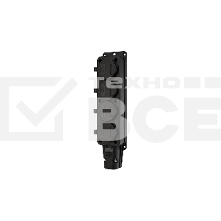 Розетка штепсельная Rexant четырехместная, влагозащищенная, с/з, 16 А, IP54, каучук