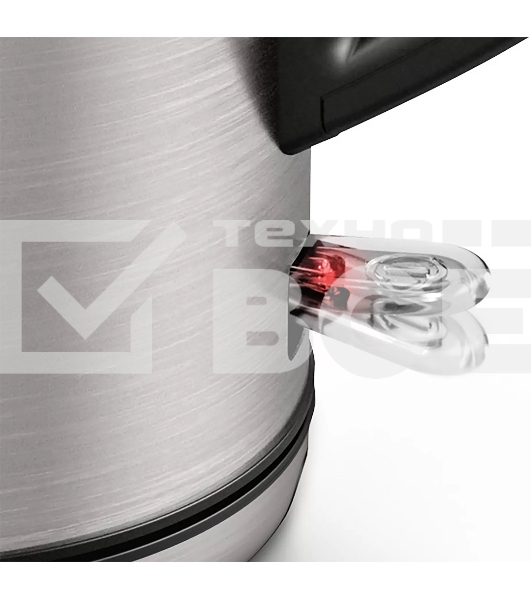 Чайник электрический Bosch TWK4P440 1.7 л, 2400 Вт, нержавеющая сталь/черный (корпус: нержавеющая сталь)