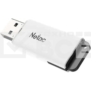 Флешка USB Netac U185 (NT03U185N-064G-32WH), 64Gb, USB 3.0, R/W 100/25, белый/серый