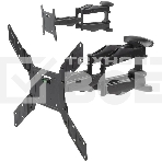 Кронштейн для телевизора Arm media COBRA-45 new черный 4 шт/уп. 22'-65', max 45 кг, 4ст св., нак. + 5° -10°, пов. 160°, от ст. 45-495 мм., max VESA 400x400, фото4