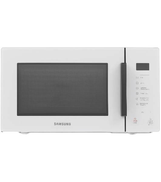 Микроволновая печь Samsung MG23T5018AE/BW белый, 23 л, 800 Вт, переключатели - сенсор