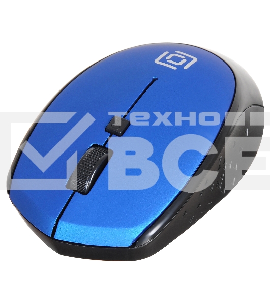Мышь беспроводная Oklick 488MW синий/черный, 1600 dpi, радиоканал, USB, кнопки - 4
