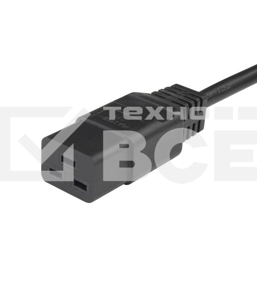 Кабель питания Hyperline PWC-IEC19-SHM-5.0-BK (Shucko+C19) (3x1.5), 5м