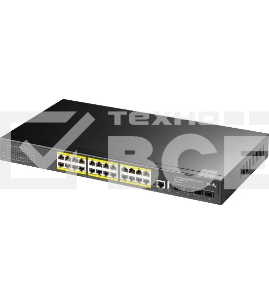 Коммутатор Cudy GS5024PS4 (L3) 24x1Гбит/с 4SFP+ 24PoE+ 400W управляемый