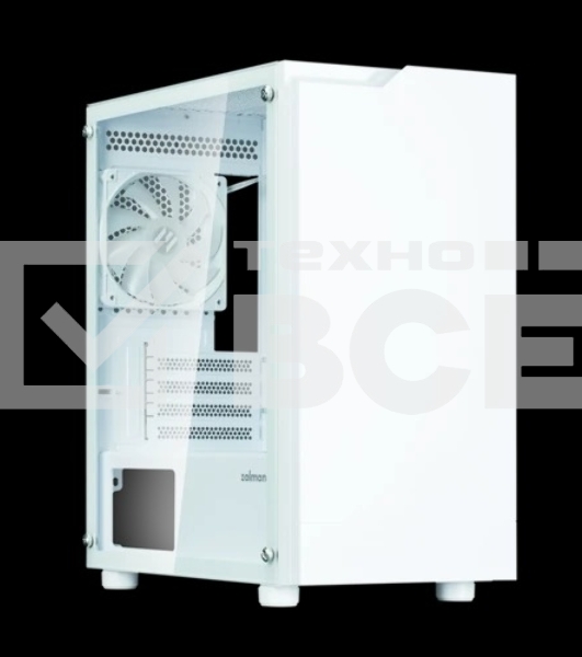Компьютерный корпус Zalman T4 PLUS, MATX, белый, WINDOW, 1 x Combo (3.5'' or 2.5''), 1x3.5'', 2x2.5