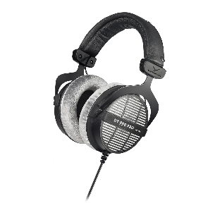 Проводные наушники Beyerdynamic DT 990 PRO 80 OHMS черный/серый, полноразмерные, открытая конструкция, велюровые амбушюры