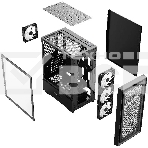 Компьютерный корпус Powercase Mistral AY4B ARGb, Tempered Glass, 4x 120мм ARGb Fans, черный, ATX (CMAYB-A4), фото2