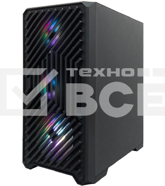Компьютерный корпус 1STPLAYER TRILOBITE T5 ARGb Black, mATX, 4x120мм ARGb fans