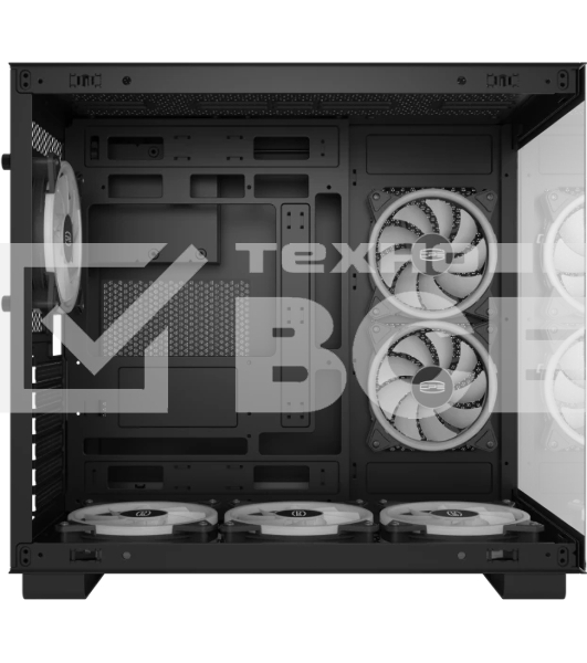 Компьютерный корпус без блока питания Case PCCooler C3T500 ARGB BK, Midi-Tower, TG, 6x120мм ARGB, 1xUSB-C 3.1 + 2xUSB-A 3.0, ATX, mATX, mITX черный