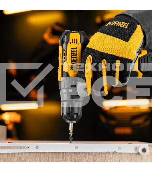 Дрель-шуруповерт Denzel CDQ-12, Аккумуляторная, 12В, 2 АКБ, Кейс