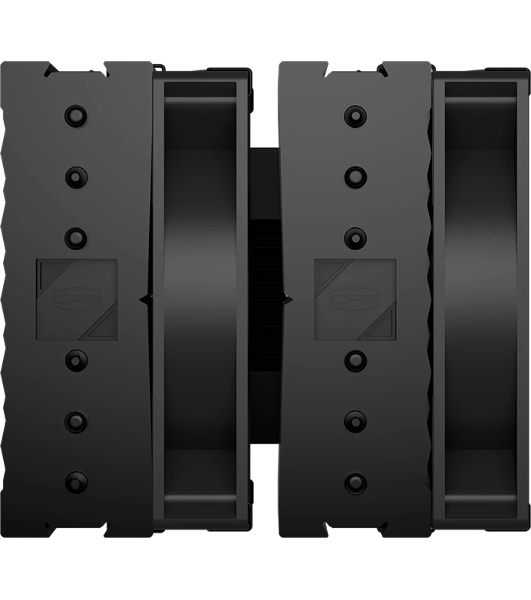 Кулер для процессора/CPU Cooler PCCooler RT620 ARGB BK (250W, 4-pin PWM, 157мм, Al/Cu, 6x6мм, 2x120мм, 73.32CFM, 34.9dBA, 2200RPM, S: 1851/1700/1200/115X, AM5/AM4, черный)