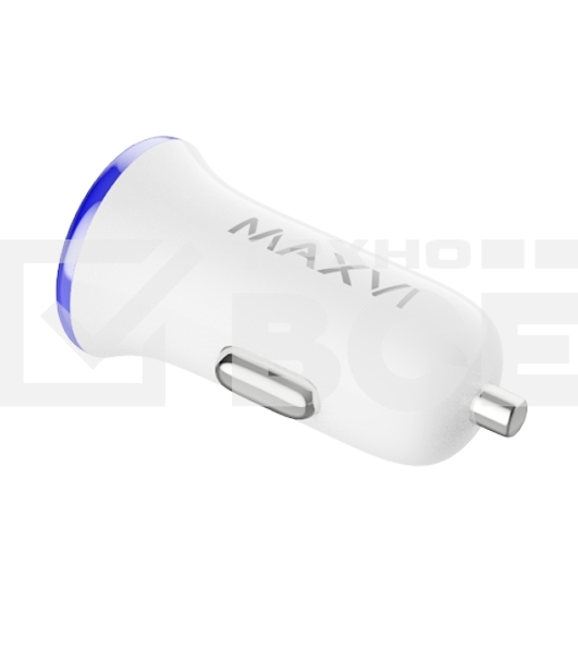 Автомобильное зарядное устройство Maxvi CCM-101WB USB 1А бело-синий