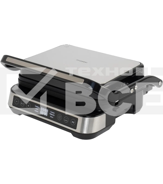 Гриль электрический Hyundai HYG-5020 2000Вт серебристый/черный