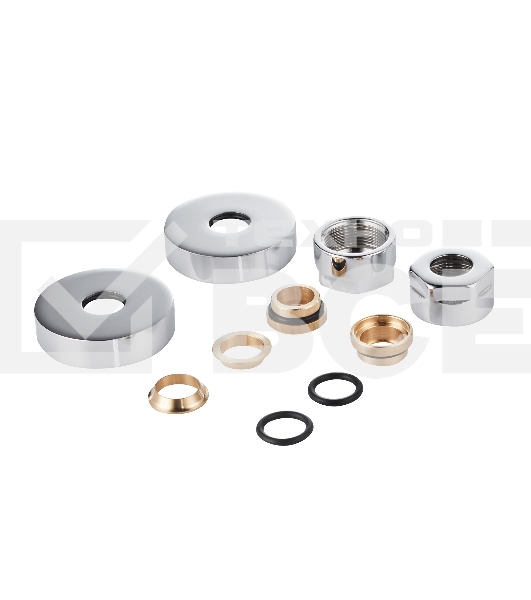 Набор термостатический для радиатора угловой Royal Thermo Design Pro 15 мм М30х1,5 (Хром)