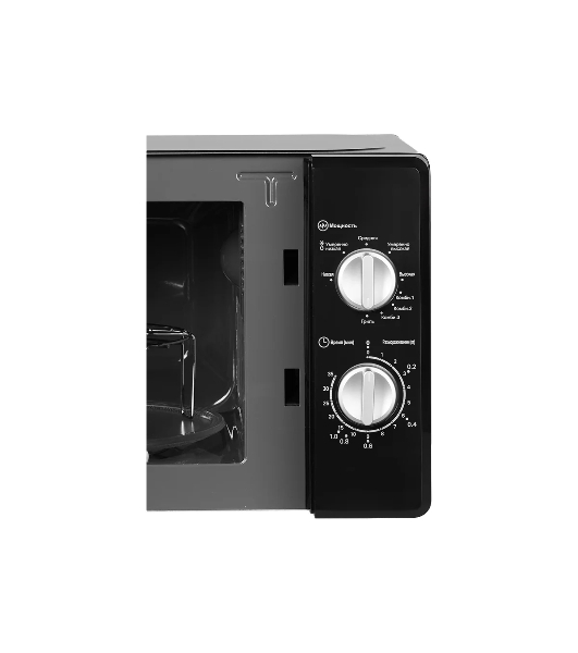 Микроволновая печь HOME HMG207DB черный, 20 л, 700 Вт, переключатели - поворотный механизм
