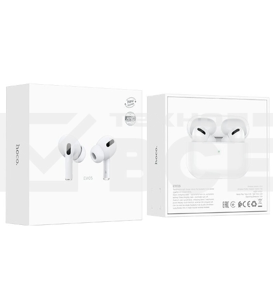 Наушники HOCO EW05 Plus беспроводные оригинальной серии с док станцией TWS, ANC, BT 5.1 белый