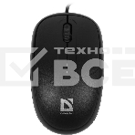 Мышь проводная Defender Datum MS-980 черный, 1000 dpi, USB, кнопки - 3, фото 1