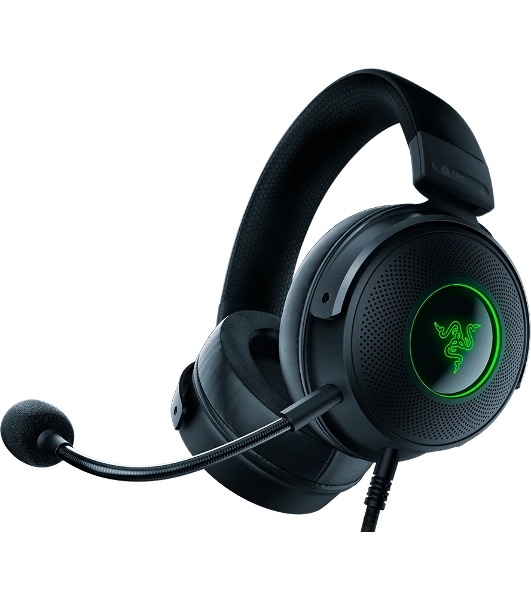Гарнитура Razer Kraken V3 чёрный, проводная, USB, подсветка