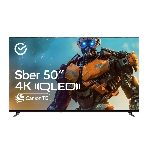 Телевизор Sber 50' SDX-50UQ6000DBA серый QLED 4K UHD 60Hz Smart TV Салют ТВ 2GB/32GB, фото 1