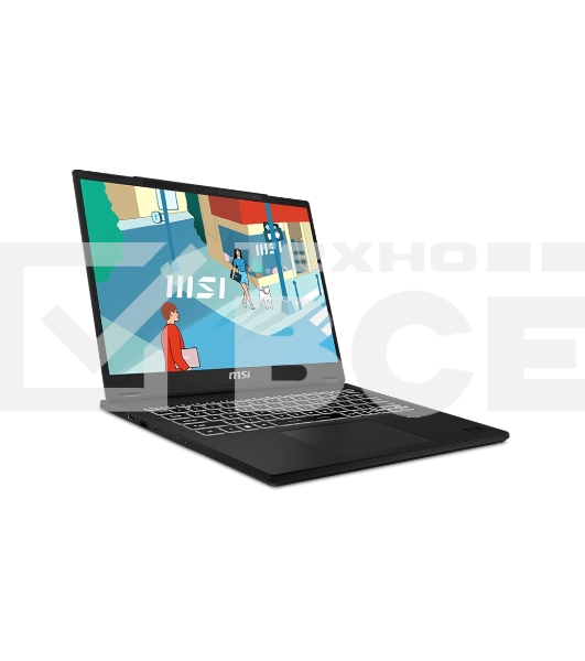 Ноутбук MSI Modern 14H черный 9S7-14L112-091 Core i7-13700H 14” 16:10 FHD+ (1920x1200), 60Hz IPS DDR4 16GB*1 Iris Xe Graphics 512GB SSD 3cell (53.8Whr) 1.6kg Single backlight (White) Win11 Pro 1y KB Eng/Rus