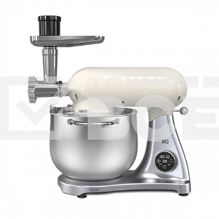 Планетарный миксер BQ MX851 Cream-Silver. Макс. мощность: 1800Вт / Параметри электропитания: 220-240 В, 50-60 Гц / Объем чаши: 8л / Вместимость загрузочного лотка: 2кг / Производительность: 2кг/мин / Скорость вращения шнека: до 210 об/мин / длина сетевого