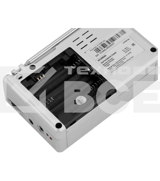 Радиоприемник портативный Hyundai H-PSR160 серебристый USB microSD