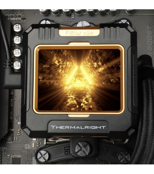 Система жидкостного охлаждения Thermalright Frozen Warframe 360 ARGB Soc-AM5/AM4/1200/1700/1851 черный 4-pin 29.8dB Al LCD Ret (F-WFRAME-360-BL-ARGB)