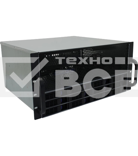 Компьютерный корпус Procase ES512XS-SATA3-B-0 5U Rack server case (12 SATA3/SAS 12Gb hotswap HDD), черный, без блока питания, глубина 400мм, MB 12