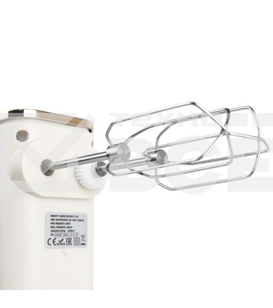 Миксер с чашей Centek CT-1129 бежевый/золотой хром, 800 Вт