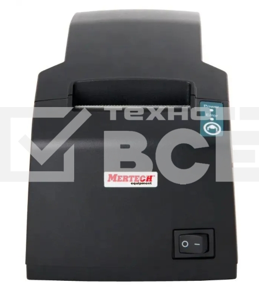 Чековый принтер Mertech G58 прямая термопечать, 203 dpi, 100 мм/сек, Ethernet, RS-232, USB, чёрный