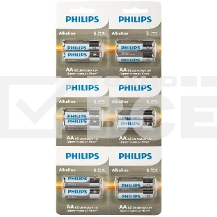 Элемент питания алкалиновый AA/LR6 1.5В Entry отрывной набор (блист. 12шт) Philips Б0064636