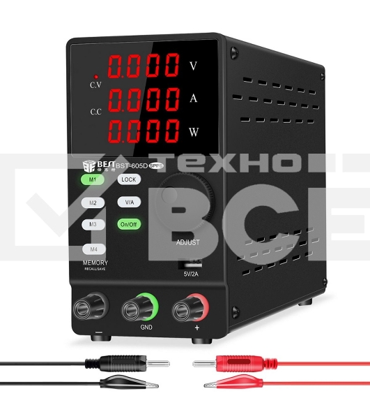 Лабораторный источник питания BESTOOL BST-605D 60В, 5А, цифровой дисплей, 1 канал