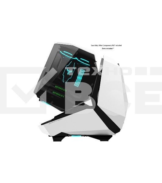 Корпус без блока питания JONSBO MOD-5, Full-Tower, TG, no fans, 2xUSB-A 3.0 + 1xUSB-C 3.2, ATX, mATX, mITX White