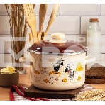 Кастрюля Appetite 6RD181M Подворье с крышкой, цилиндрическая, эмалированная сталь 3 л, фото3