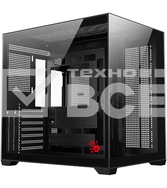 Компьютерный корпус Bloody CC-122 черный без БП ATX 10x120мм 1xUSB2.0 1xUSB3.0 audio