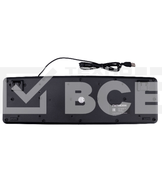 Комплект клавиатура + мышь проводной Гарнизон GKS-122, 104кл+3кн, 1000 DPI, 1.8м, черный