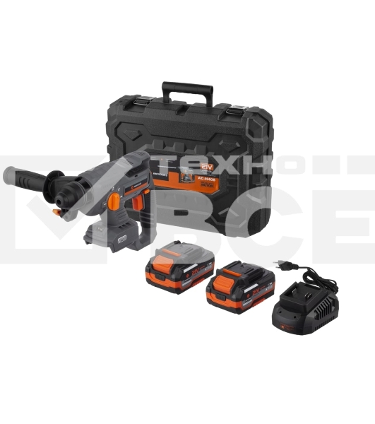 Бесщеточный перфоратор Anycons AC-H408 SDS+, 2 Дж, 21В, 2 акб