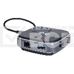 Многофункциональная док-станция Intrend ITACS-9W Type-C с беспроводной зарядкой 3 встроенных высокоскоростных USB 3.0, встроенный высокоскоростной TF и SD карт ридер, разъем RJ-45 для подключения к локальной сети HDMI 4K/30Hz, 60W Power Delivery порт,, фото4