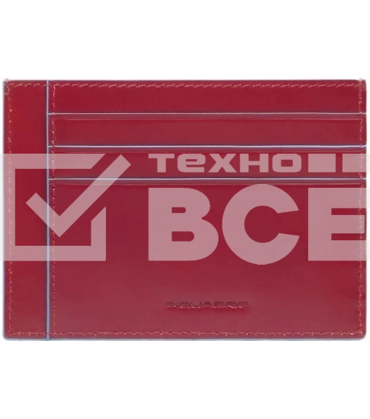 Чехол для кредитных карт Piquadro Blue Square PP2762B2R/R, натур.кожа, красный