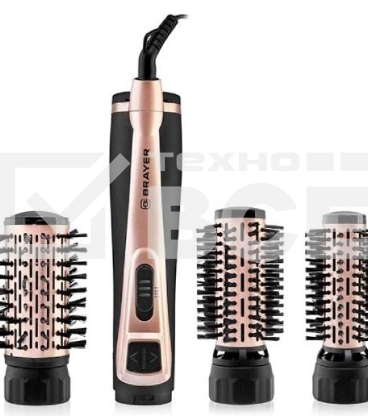 Фен-щётка BRAYER BR3100 черный/золотистый, 1000 Вт, 35/40/50 мм