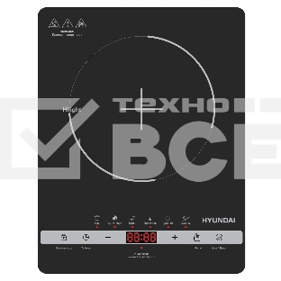 Плита Индукционная Hyundai HYC-0120 черный стеклокерамика (настольная)