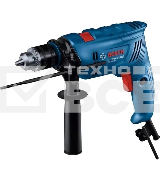 Дрель-шуруповерт Bosch GSB 600 06011A0320, Сетевая, 600Вт