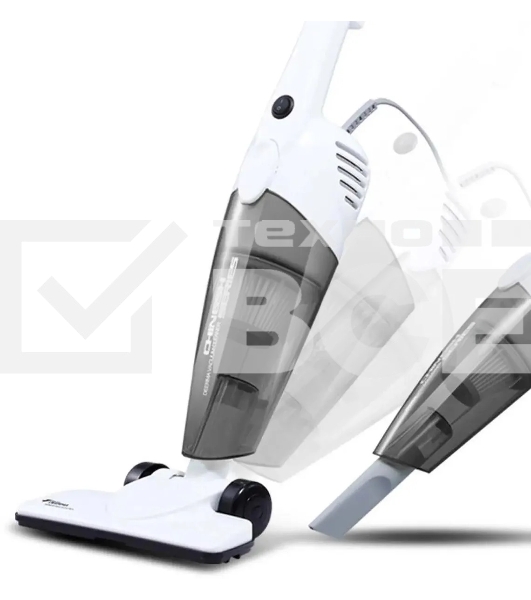 Пылесос вертикальный Deerma DX118C белый/серый, питание от сети, 140 Вт, уборка сухая, пылесборник 1.2 л