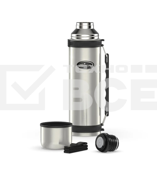 Термос BIOSTAL NG-1800-1 1.8л, универс, нерж., ручка, рем. для переноски, крышка-чашка и доп. пласт. чашка (в уп. 12 шт)