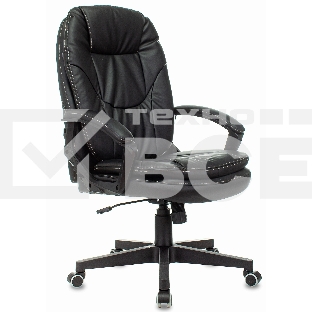 Кресло руководителя Бюрократ CH-868N Leather Venge черный, искусственная кожа, крестовина пластик