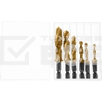 Набор сверл-метчиков Denzel М4-М12, Р6М5, фото10