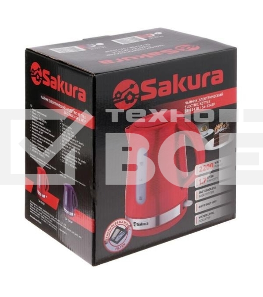 Чайник электрический Sakura SA-2343R (1.7) красн д